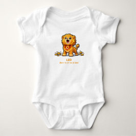 Cute Leo Lion Zodiac Baby Bodysuit - Born to Shine T Shirt