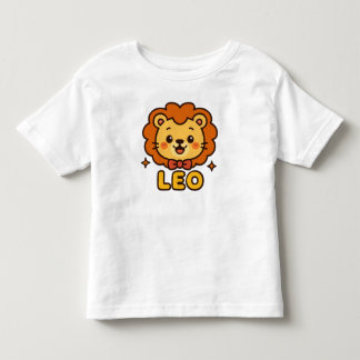 Cute Leo Zodiac Lejon - Tecknad Astrology Design T Shirt