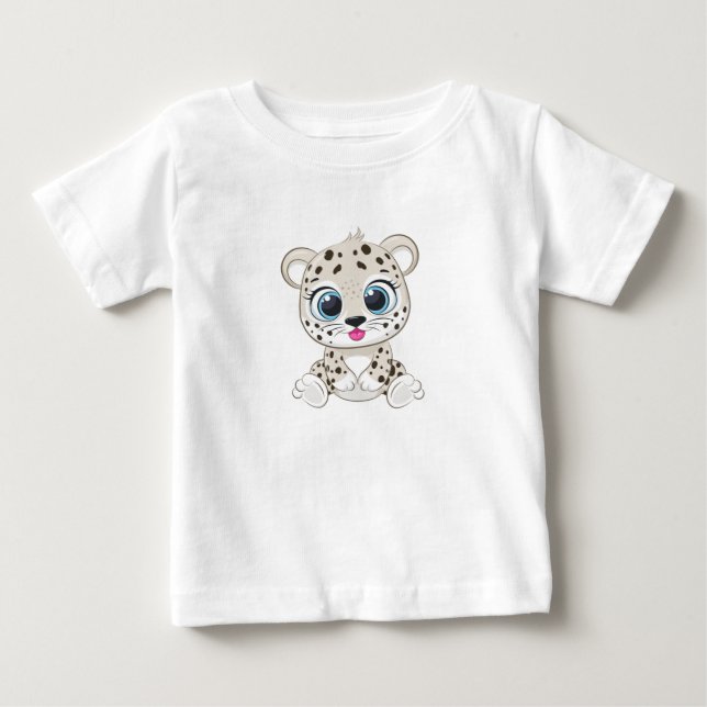Cute Leopard Baby T-Shirt (Framsida)