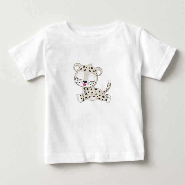 Cute Leopard Baby T-Shirt (Framsida)