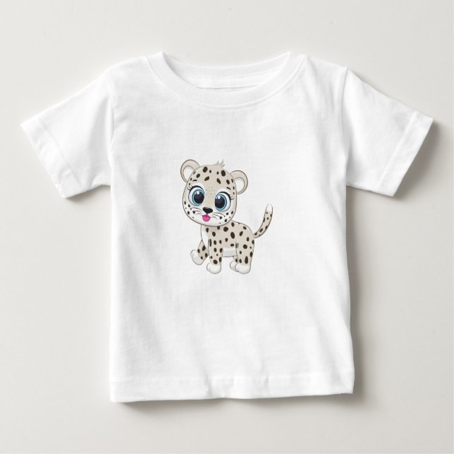 Cute Leopard Baby T-Shirt (Framsida)