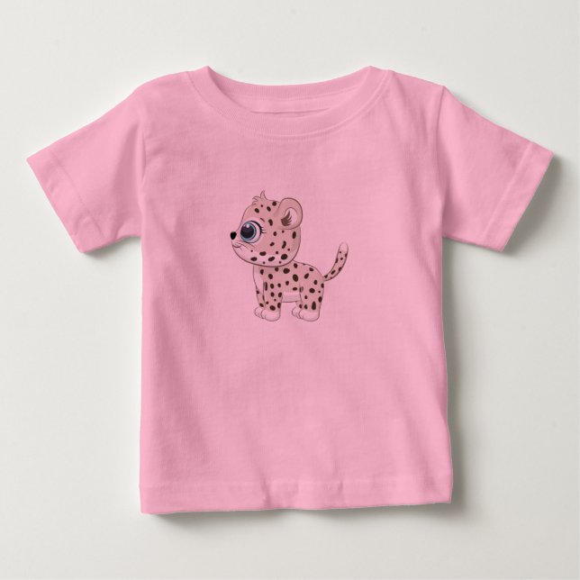 Cute Leopard Baby T-Shirt (Framsida)