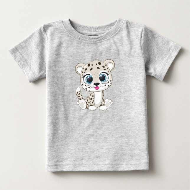 Cute Leopard Baby T-Shirt (Framsida)