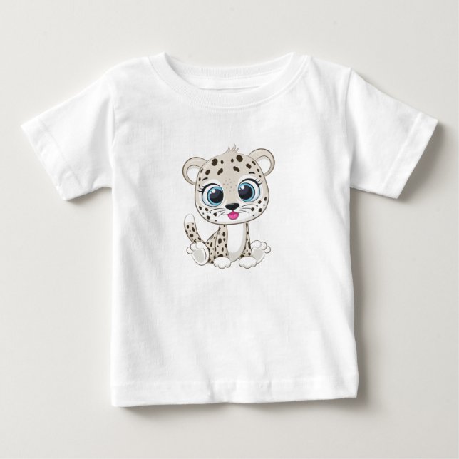 Cute Leopard Baby T-Shirt (Framsida)