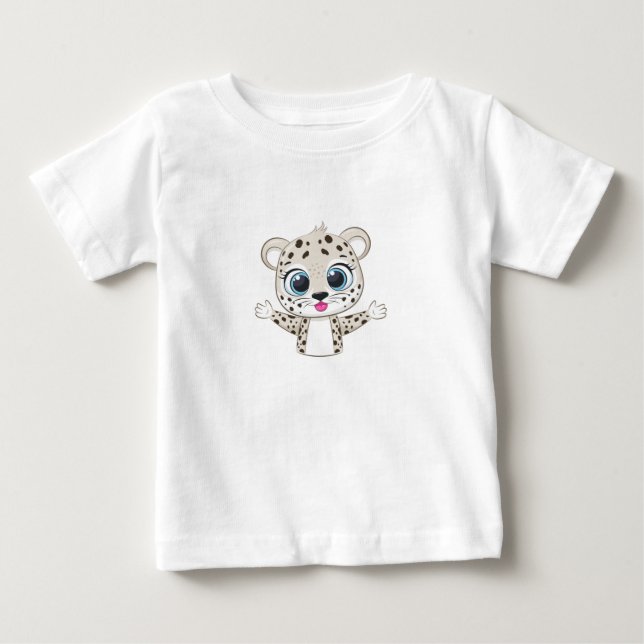 Cute Leopard Baby T-Shirt (Framsida)