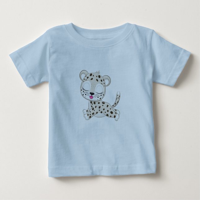 Cute Leopard Baby T-Shirt (Framsida)