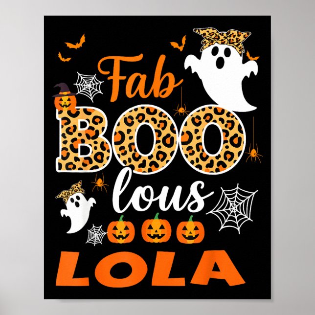 Cute Leopard Fab Boo Lous Lola Soky Halloween Cost Poster (Framsidan)