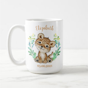 Cute Leopard, födelsedagskaffe Mugg