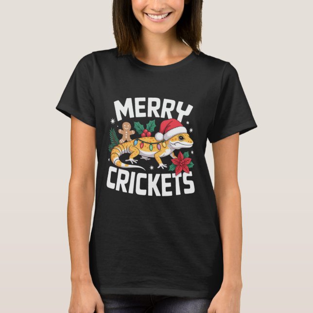 Cute Leopard Gecko julpun T Shirt (Framsida)