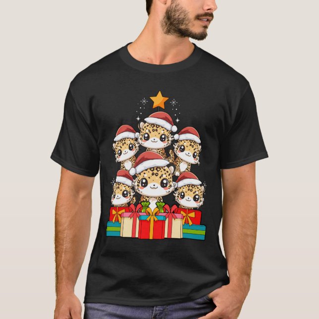 Cute Leopard Gecko Le Lizard Christmas Tree Xmas H T Shirt (Framsida)