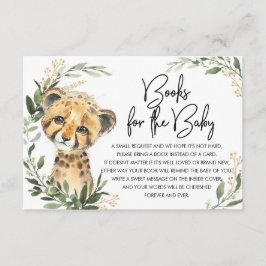 Cute Leopard Greenery Guld Safari Bokar för Baby Tilläggskort