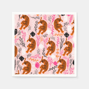 Cute Leopard Papper Napkins Pappersservett