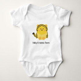 Cute leopard personlig baby t shirt