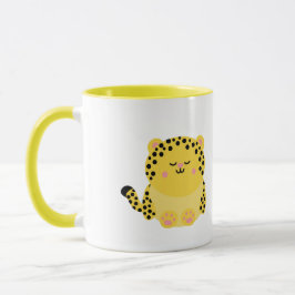 Cute leopard personlig mugg