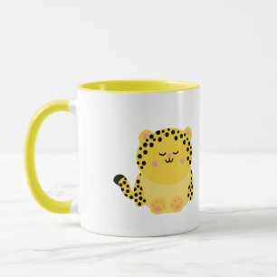 Cute leopard personlig mugg