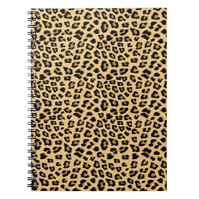 Cute Leopard Print Mönster Anteckningsbok (Framsidan)