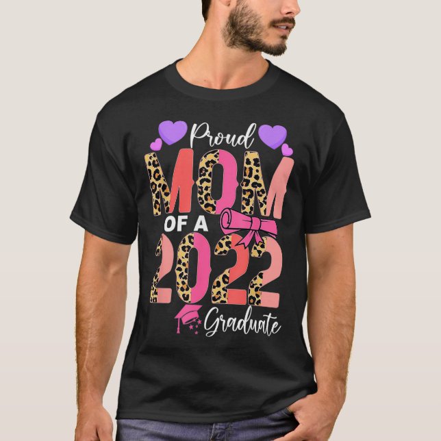 Cute Leopard Proud Mamma, 2022 Student, högre befa T Shirt (Framsida)