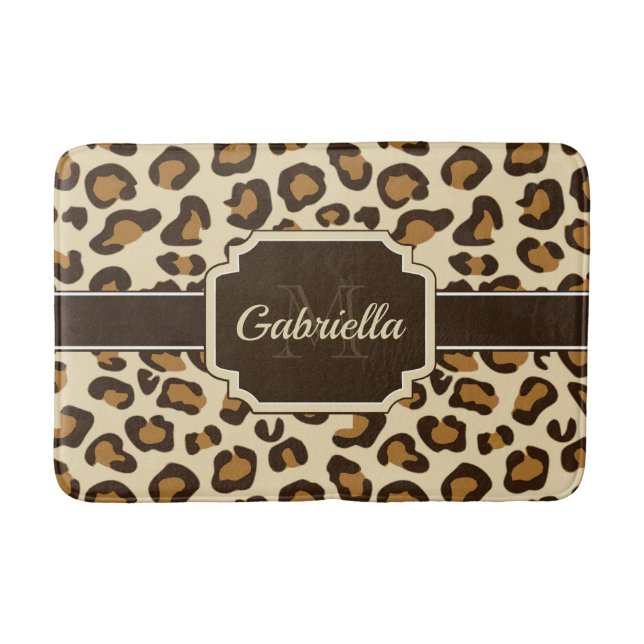 Cute Leopard Skriv ut Badrumsmatta (Framsidan)