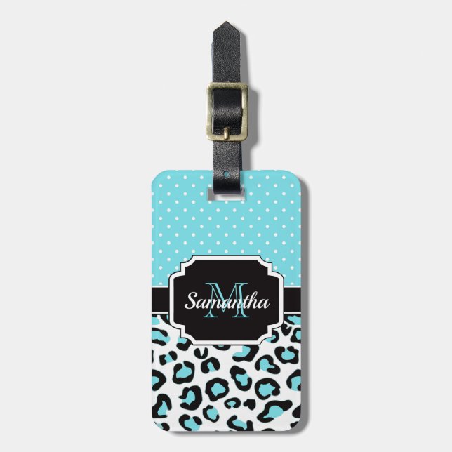 Cute Leopard Skriv ut Bagagebricka (Vertikal Framsida)