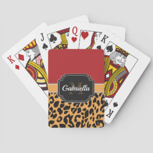 Cute Leopard Skriv ut Casinokort