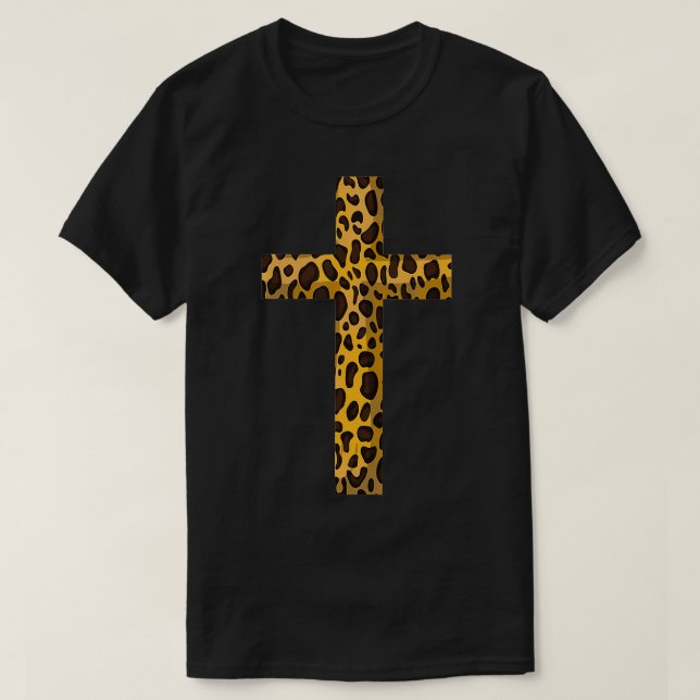 Cute Leopard Skriv ut Christian Kor Funny Panther T Shirt (Design framsida)