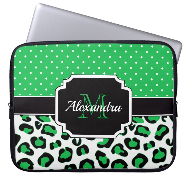 Cute Leopard Skriv ut Laptop Fodral (Framsidan)