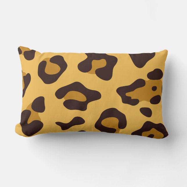 Cute Leopard Skriv ut Lumbarkudde (Framsida)