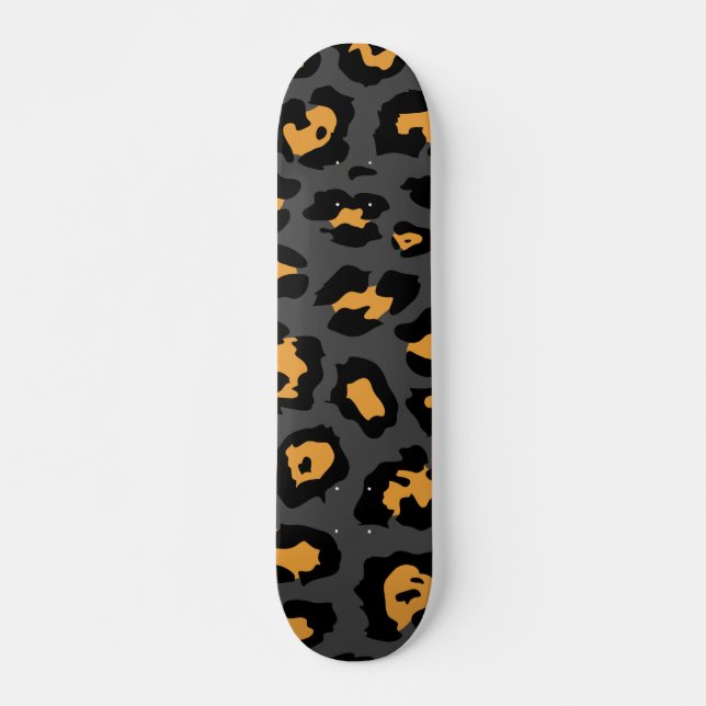 Cute Leopard Skriv ut Mini Skateboard Bräda 18,5 Cm (Framsida)