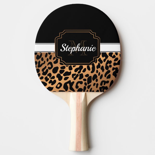 Cute Leopard Skriv ut Pingisracket (Framsidan)