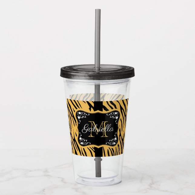 Cute Leopard Skriv ut Take Away Mugg (Framsida)
