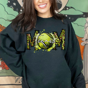 Cute Leopard Skriv ut tennis Mamma T Shirt