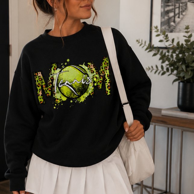 Cute Leopard Skriv ut tennis Mamma T Shirt (Skapare uppladdad)
