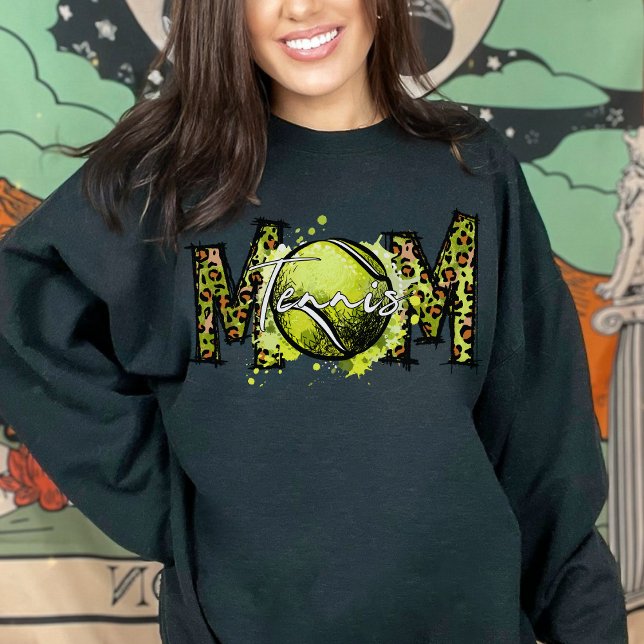Cute Leopard Skriv ut tennis Mamma T Shirt (Skapare uppladdad)