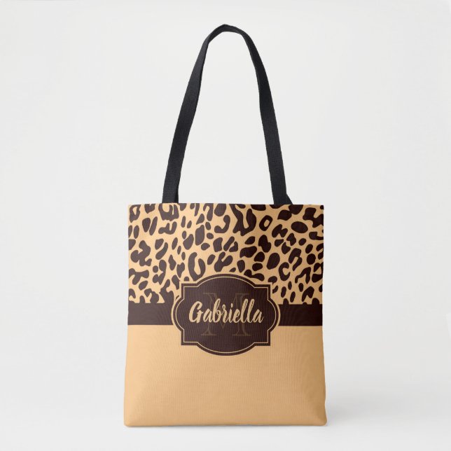 Cute Leopard Skriv ut Tygkasse (Framsida)