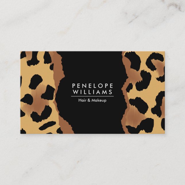 Cute Leopard Skriv ut Visitkort (Framsida)