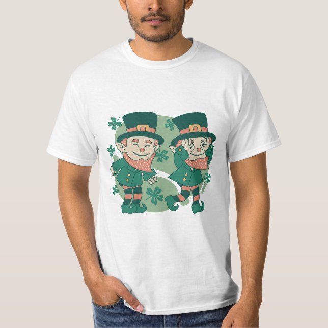 CUTE LEPRECHAUN GRIDDY DANCE ST PATRICKS DAY 2023 T SHIRT (Framsida)