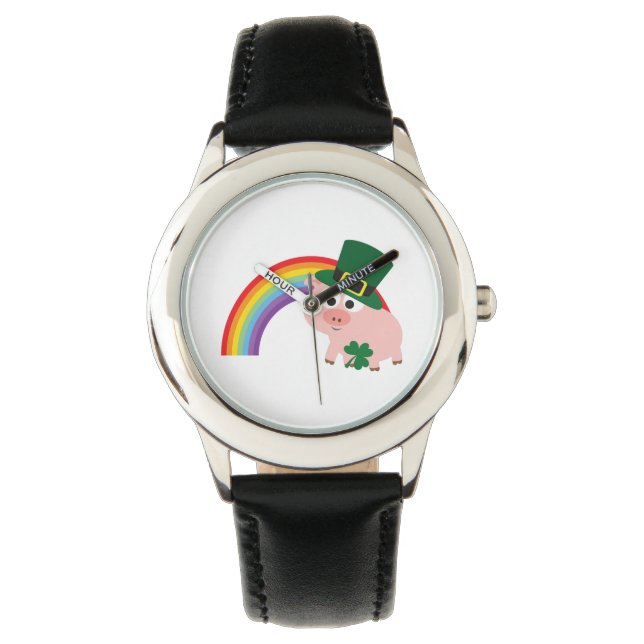 Cute Leprechaun Gris Armbandsur (Framsida)