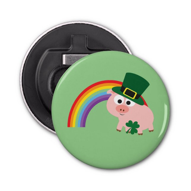 Cute Leprechaun Gris Flasköppnare (Framsidan)