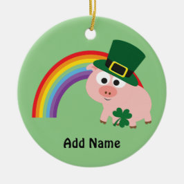 Cute Leprechaun Gris Julgransprydnad Keramik