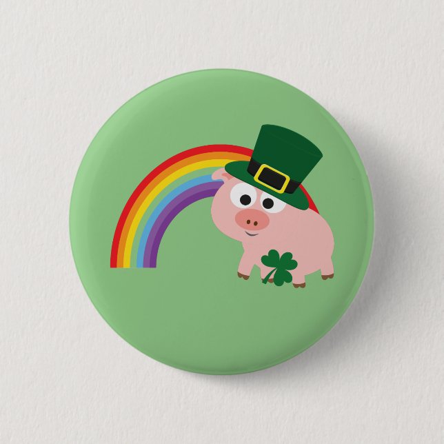 Cute Leprechaun Gris Knapp (Framsida)