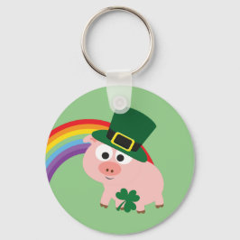 Cute Leprechaun Gris Nyckelring
