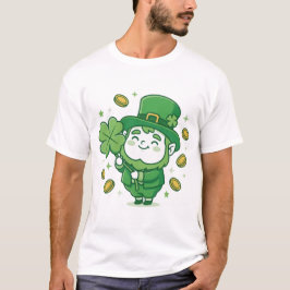 Cute Leprechaun Lucky Clover Shirt T