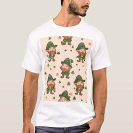 Cute Leprechaun Mönster T Shirt