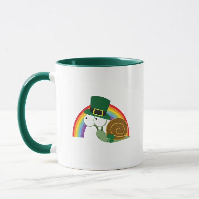 Cute Leprechaun Snigel Mugg (Vänster)