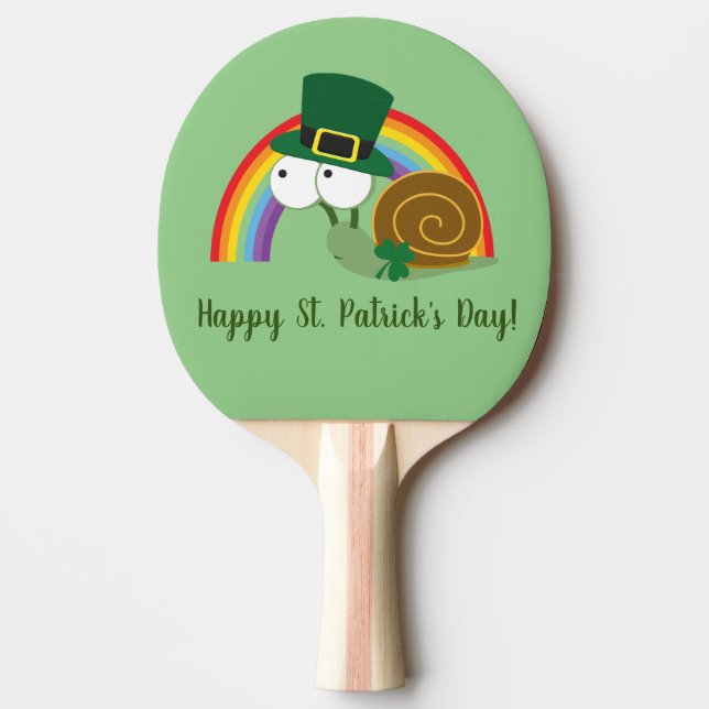 Cute Leprechaun St. Patrick's Day Snigel Pingisracket (Framsidan)