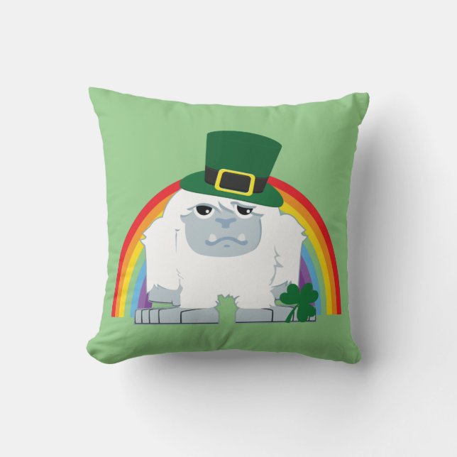 Cute Leprechaun Yeti Kudde (Framsida)
