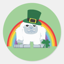 Cute Leprechaun Yeti Runt Klistermärke