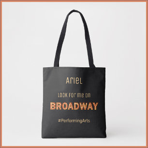 Cute Leta efter mig på Broadway Tote Bag Tygkasse