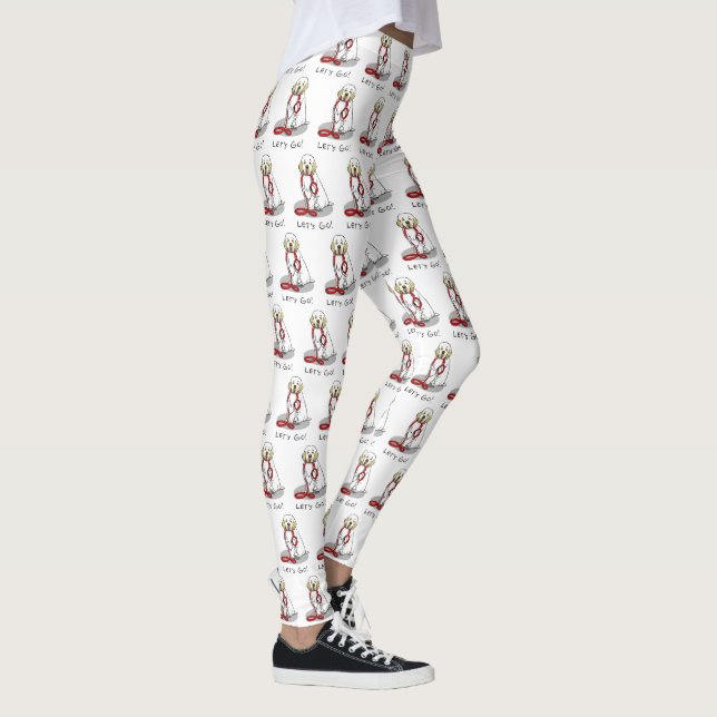 Cute Let's Go! Walk Clumber Spaniel Dog (lemon 1) Leggings (Höger)