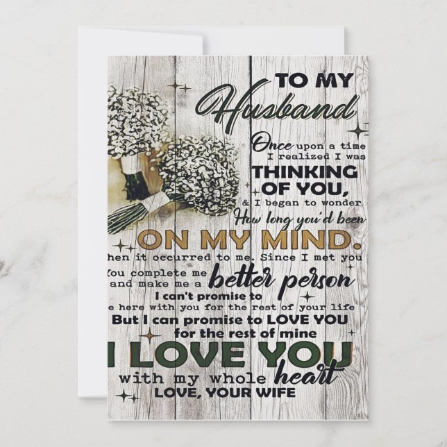 Cute Letter To Husband | Lovely Gift | Father Day Julkort (Framsida)